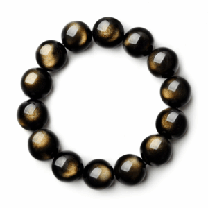 Top Grade Natural Golden Sheen Obsidian Energy Bracelet | Collectible Healing Stone | Protection & Abundance