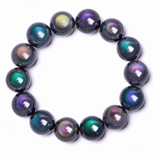 Top Grade Natural Rainbow Eye Obsidian Energy Bracelet | Collectible Healing Stone | Grounding & Protection