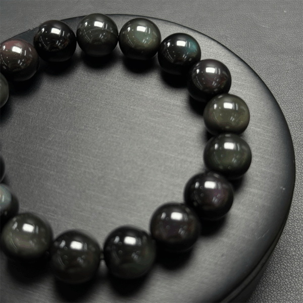 Top Grade Natural Rainbow Eye Obsidian Energy Bracelet | Collectible Healing Stone | Grounding & Protection - Image 2