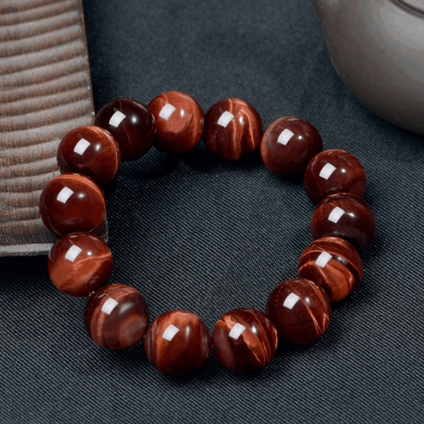 Top Grade Natural Red Tiger’s Eye Energy Bracelet | Collectible Healing Stone | Motivation & Confidence - Image 2